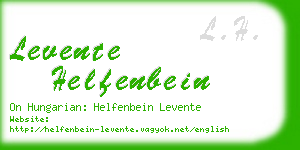 levente helfenbein business card